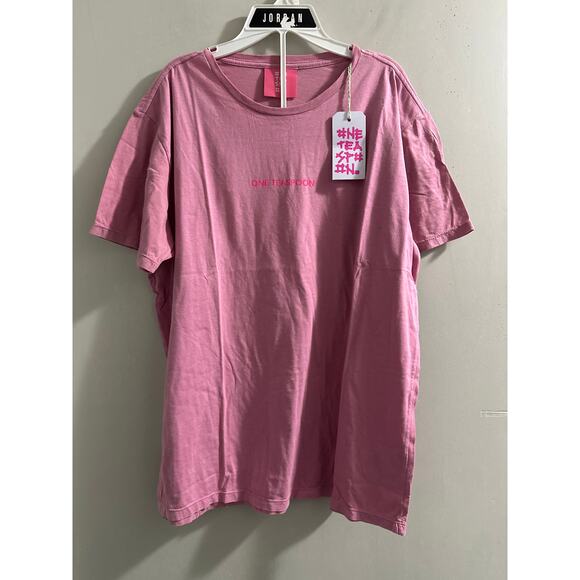 🔴One Teaspoon Pink SMILEY ORGANIC UNISEX TEE size‎ Small - Picture 2 of 7